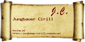 Jungbauer Cirill névjegykártya
